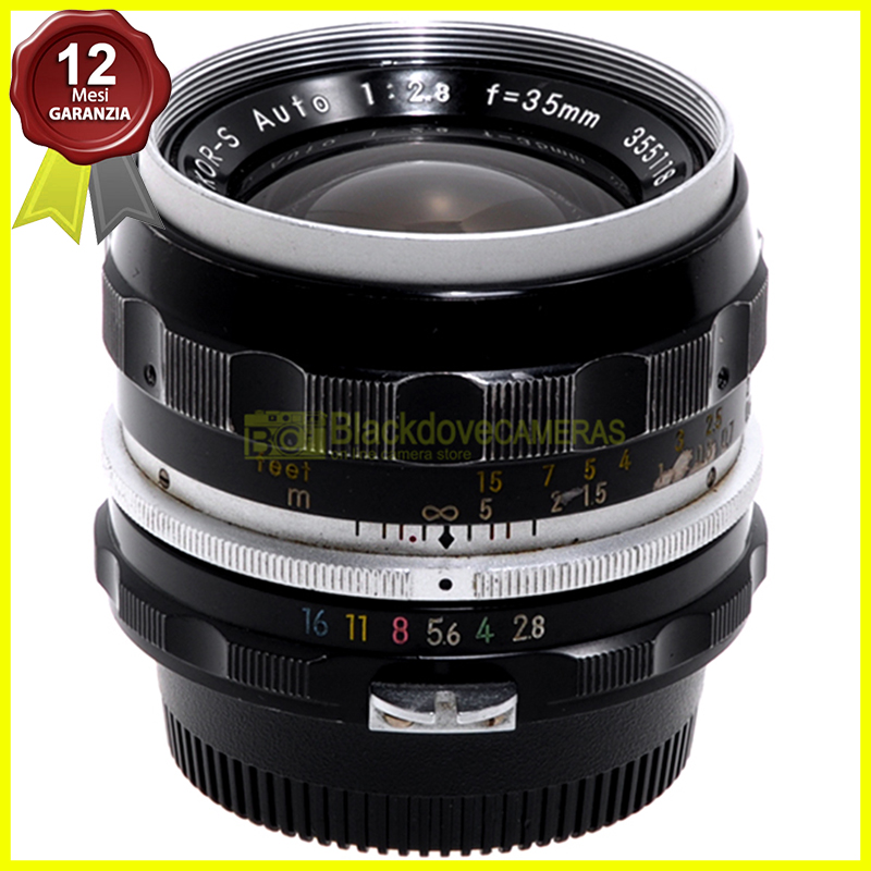 Nikon obiettivo Nikkor S Auto 35mm. f2,8 per fotocamere reflex con baionetta F