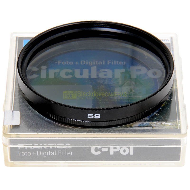 58mm Filtro polarizzatore Praktica per obiettivi con vite M58. Polarizer filter