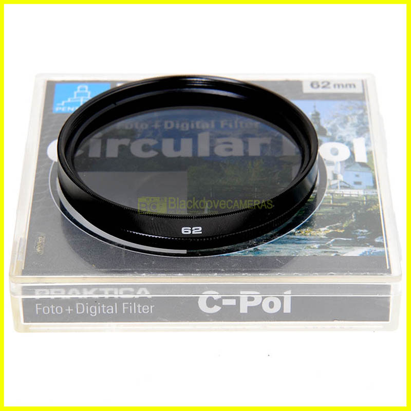 62mm Filtro polarizzatore Praktica per obiettivi con vite M62. Polarizer filter