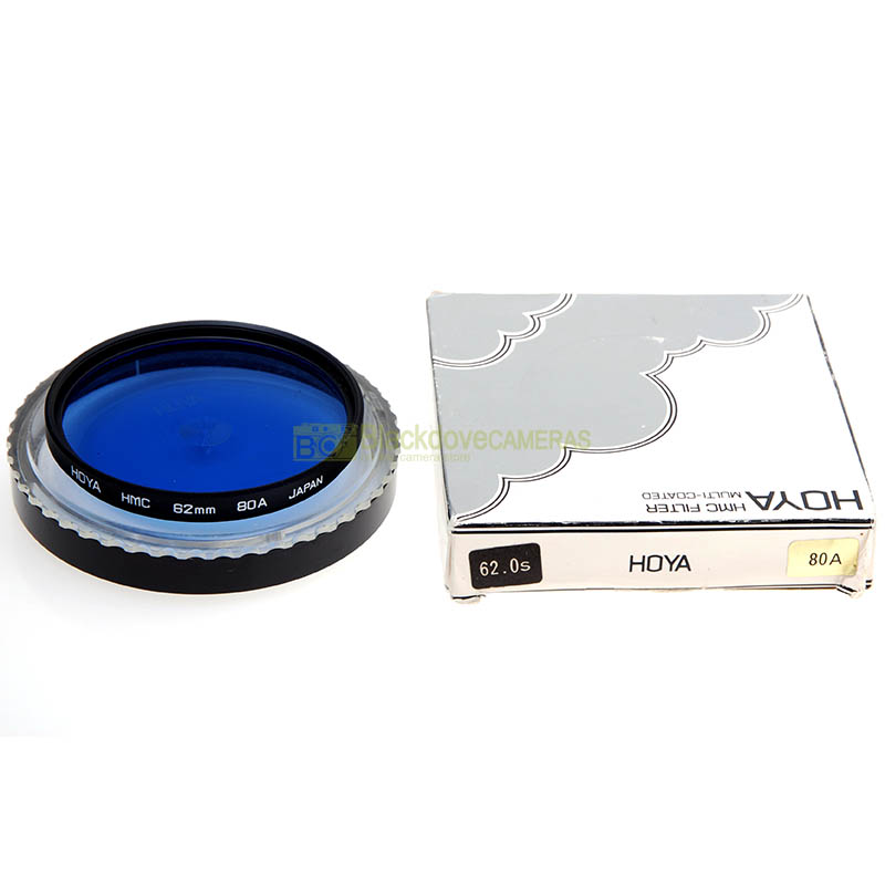 62mm. Filtro conversione colore blu 80A Hoya innesto a vite M62 Blue lens filter