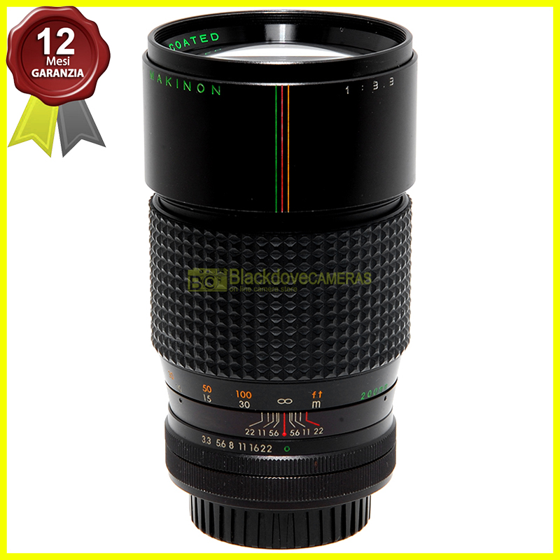 Makinon 200mm f3,3 Tele obiettivo per fotocamere Canon manual focus Tele obiettivo per fotocamere Canon manual focus