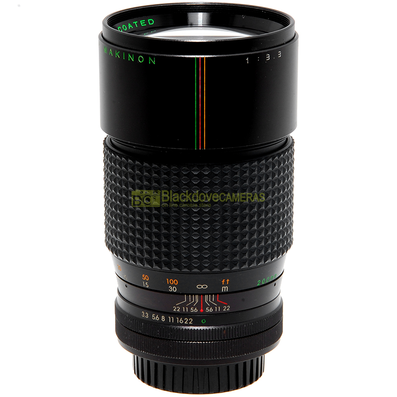 Makinon 200mm f3,3 Tele obiettivo per fotocamere Canon manual focus