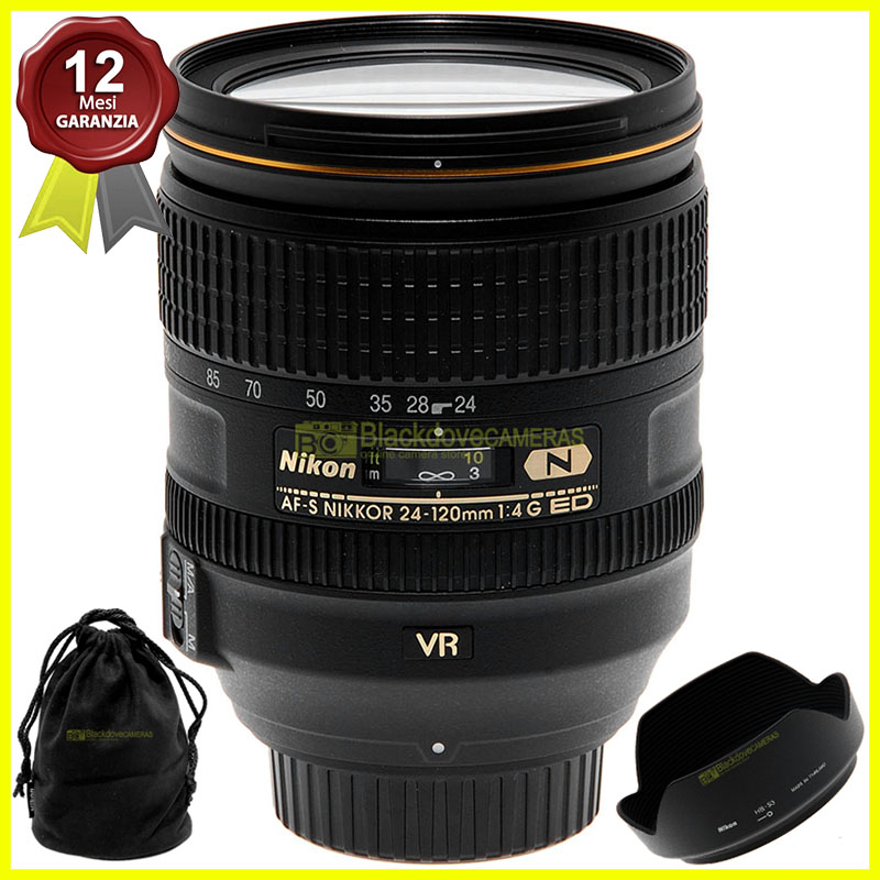 Obiettivo Nikon AF-S Nikkor 24/120mm f4 G ED N VR full frame per fotocamere