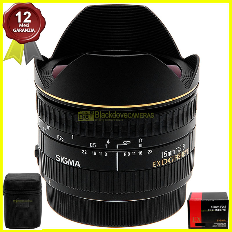 Sigma AF 15mm. f2,8 Fisheye EX DG per fotocamere digitali reflex EOS EF usato.