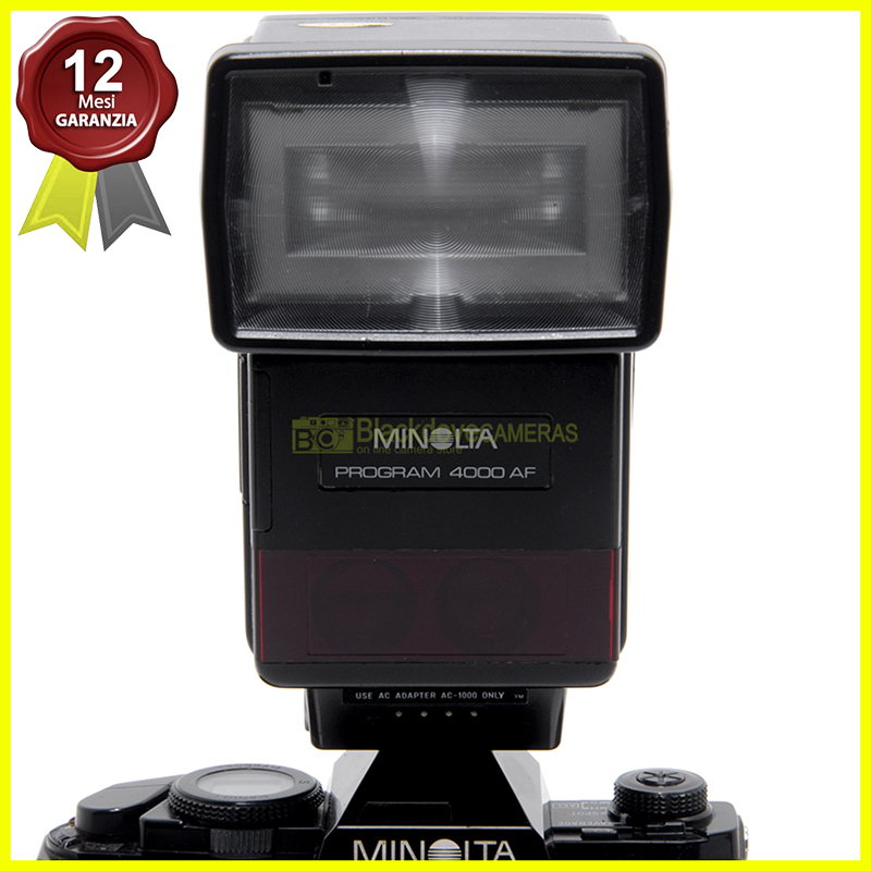 Minolta 4000AF flash professionale per fotocamere reflex analogiche LCD display