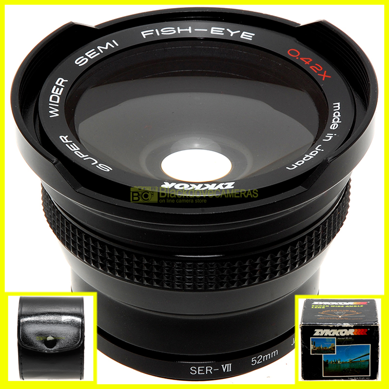 Zykkor Aggiuntivo Wide angle Fisheye 0,42x per obiettivi vite Series VII e 52mm