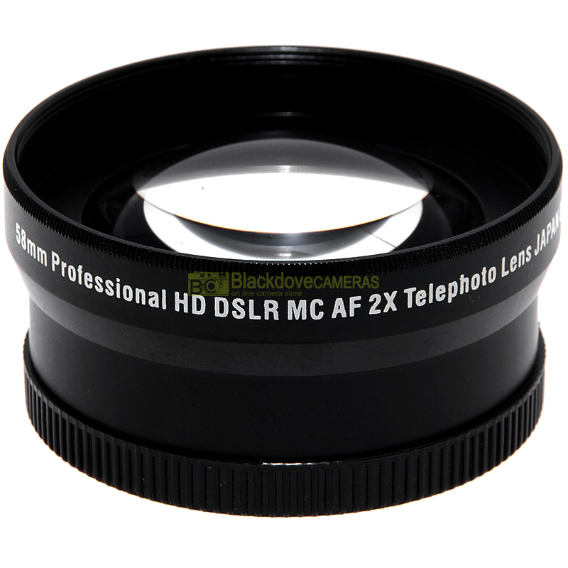 Zeikos Aggiuntivo HD Telephoto MC DSLR 2x per obiettivi con diametro filtri 58mm