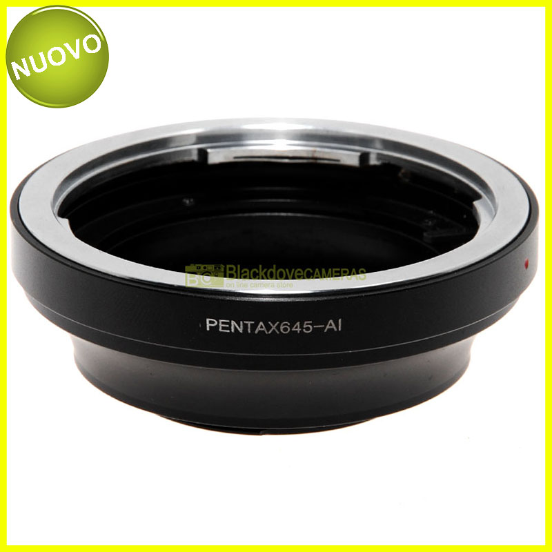 Anello adapter per obiettivi Pentax 645 su fotocamere Nikon. Adattatore N-PK645