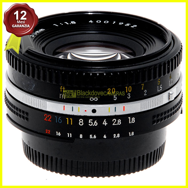 Obiettivo Nikon AI-S 50mm. f1,8 E per fotocamere a pellicola e digitali