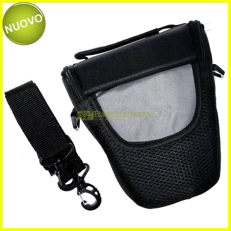 Custodia in cordura per fotocamera reflex e obiettivo Canon EOS. Con tracolla