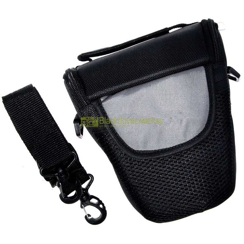 Custodia in cordura per fotocamera reflex e obiettivo Canon EOS. Con tracolla
