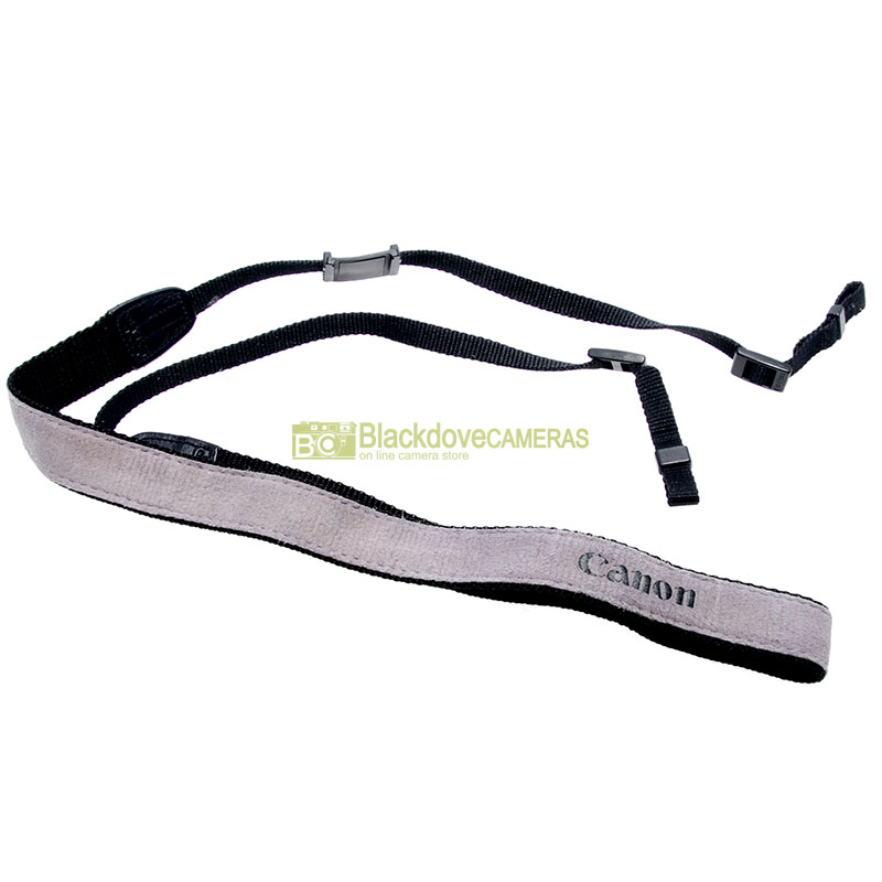 Tracolla Canon originale scamosciata per fotocamere Powershot. Genuine strap.