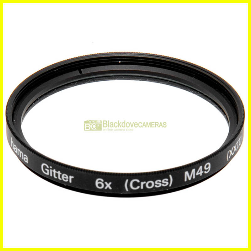 49mm filtro Gitter 6x cross stella a 6 punte Hama per obiettivi M49. Star filter