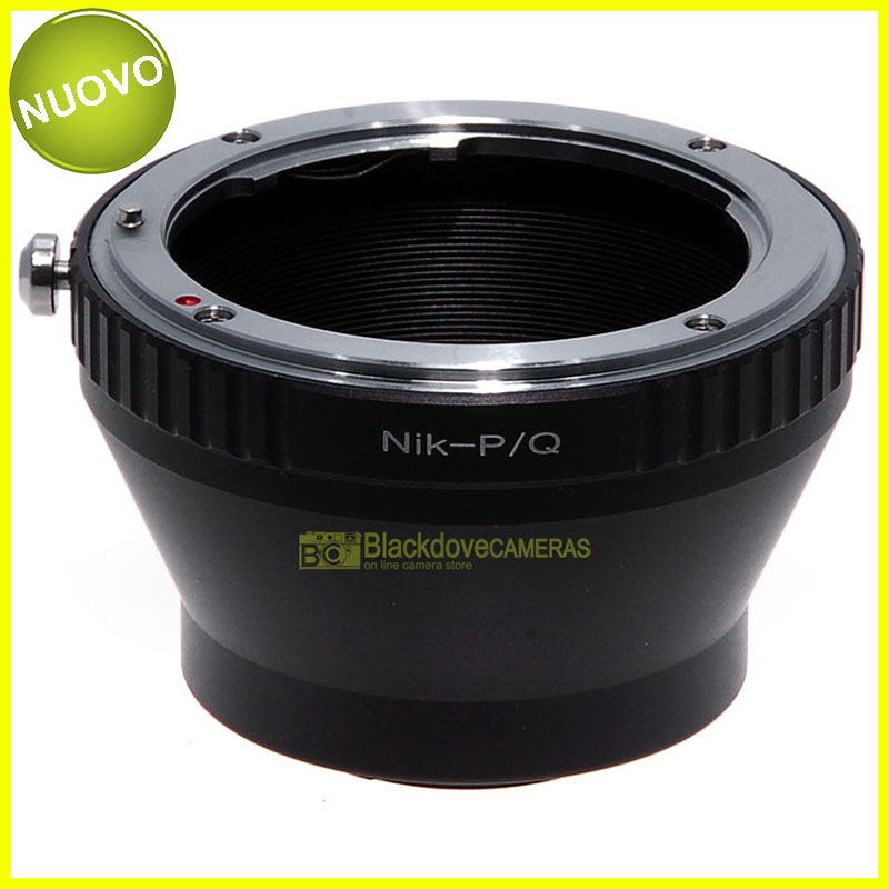 Anello adapter per obiettivi Nikon su fotocamere digitali Pentax Q. Adattatore.