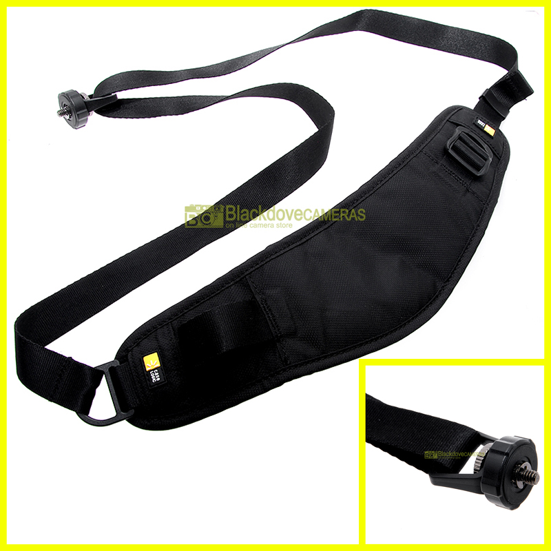 Tracolla larga imbottita Case logic per fotocamere. Innesto vite treppiede. Nero