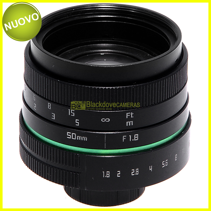 Obiettivo 50mm f1,8 con innesto Cine, compatibile con mirrorless, copertura APS
