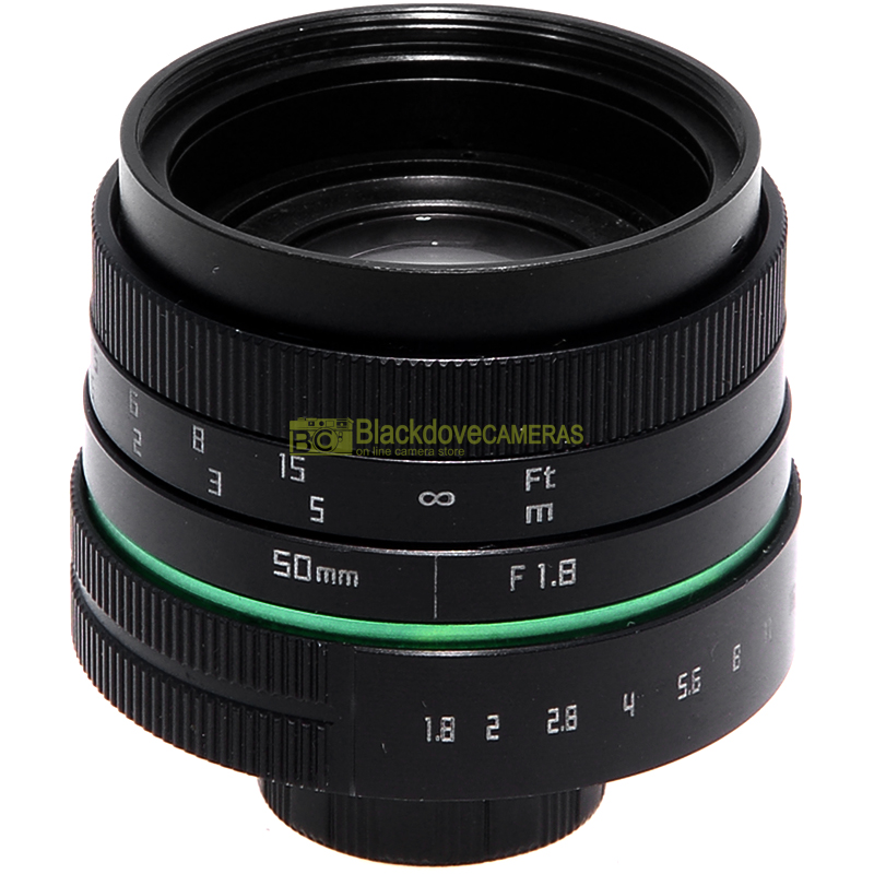 Obiettivo 50mm f1,8 con innesto Cine, compatibile con mirrorless, copertura APS