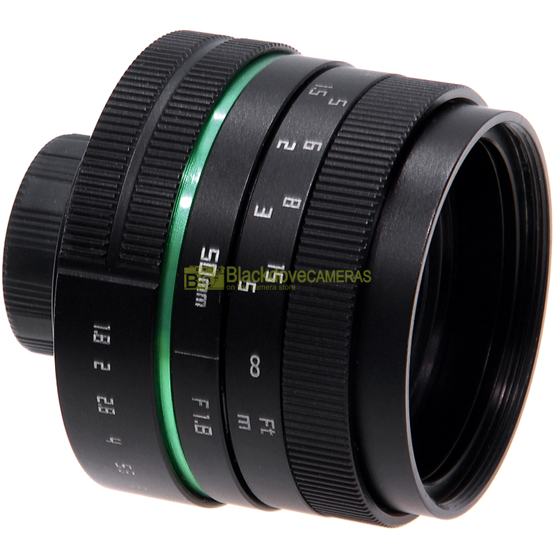 Obiettivo 50mm f1,8 con innesto Cine, compatibile con mirrorless, copertura APS