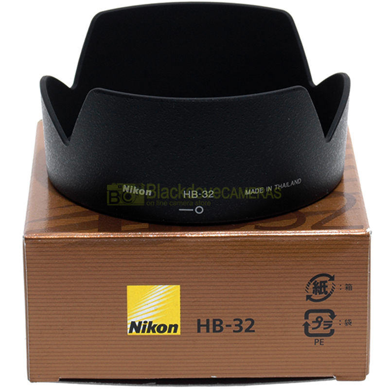 “Nikon paraluce HB-32 per AF-S 18/70mm 18/105mm VR 18/135mm 18/140mm VR ORIGINALE”