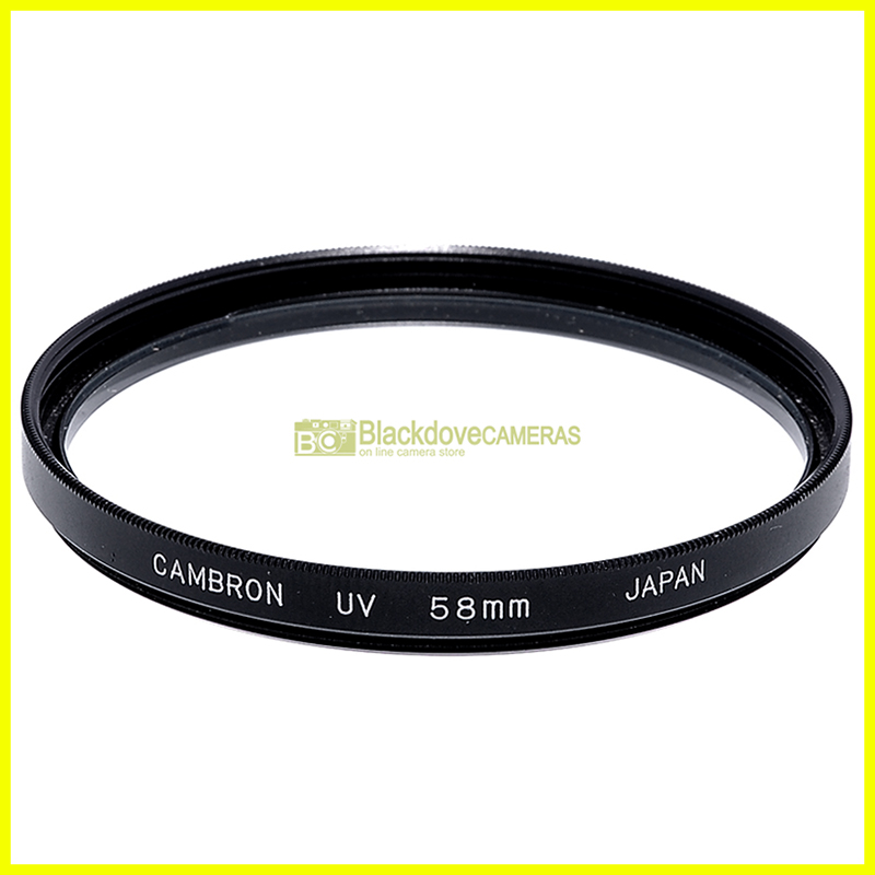 58mm Filtro UV Ultra violetto Cambron a vite M58 Ultraviolet lens filter.