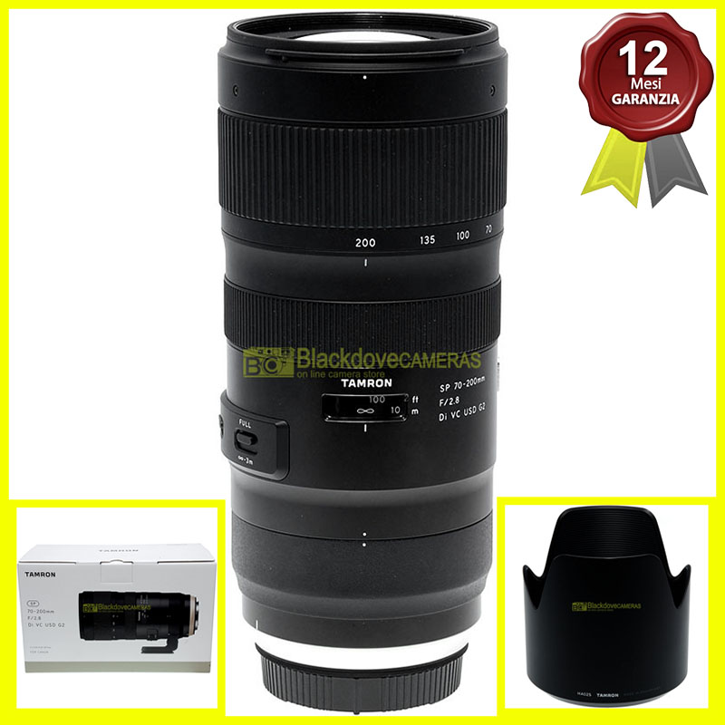 Tamron SP 70/200mm f2,8 Di VC USD G2 obiettivo per fotocamere Canon EOS (EF)