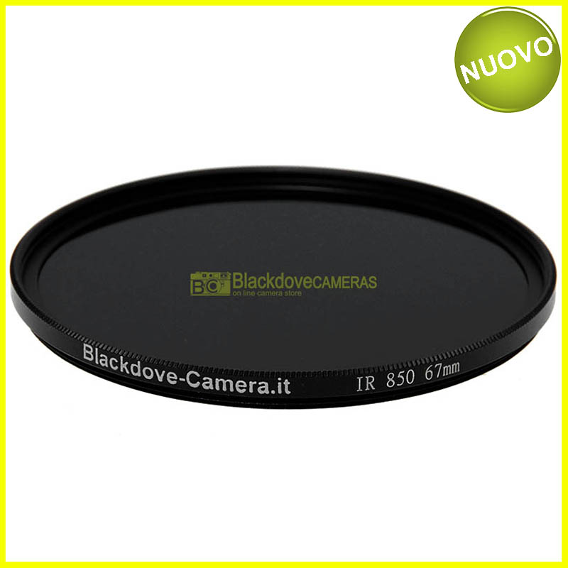 Filtro infrarosso 850nm 67mm Blackdove-cameras- Infrared filter 850 nm cut.