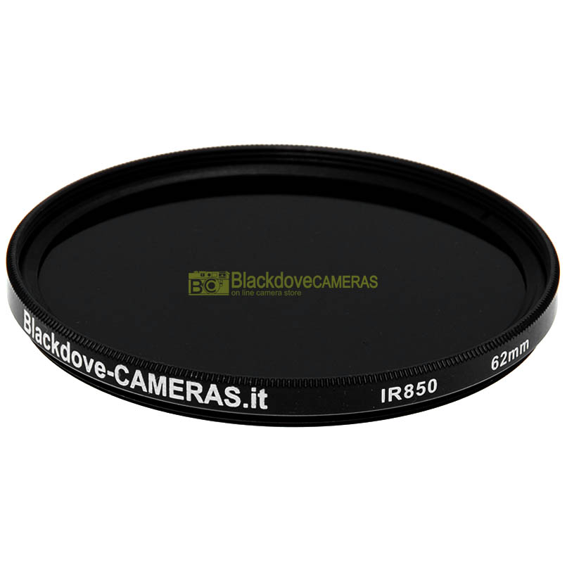 Filtro infrarosso 850nm 62mm Blackdove-cameras- Infrared filter 850 nm cut.