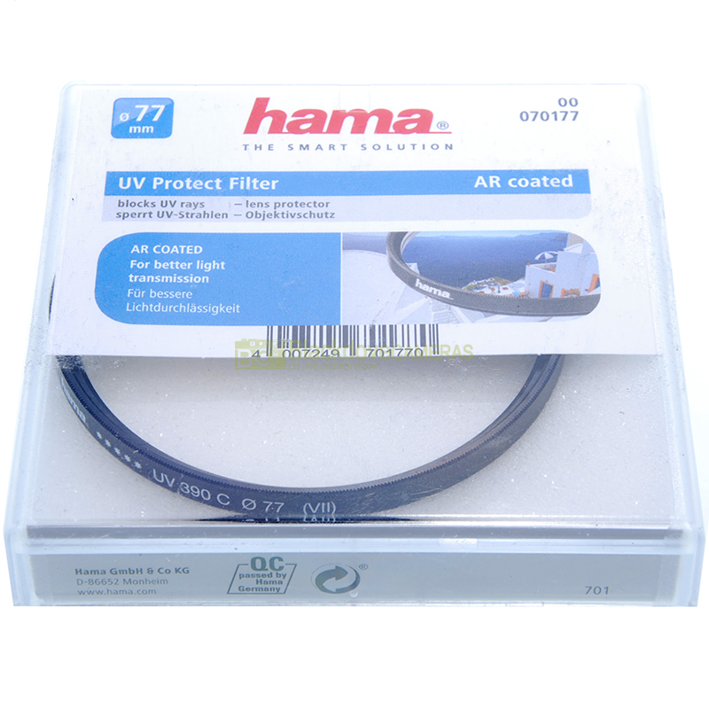 77mm Filtro UV 390 C (VII) Hama a vite M77. Lens UltraViolet photo filter