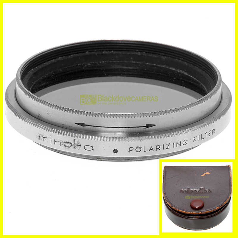 Filtro polarizzatore Vintage Minolta 55mm per obiettivi a vite M55 da collezione