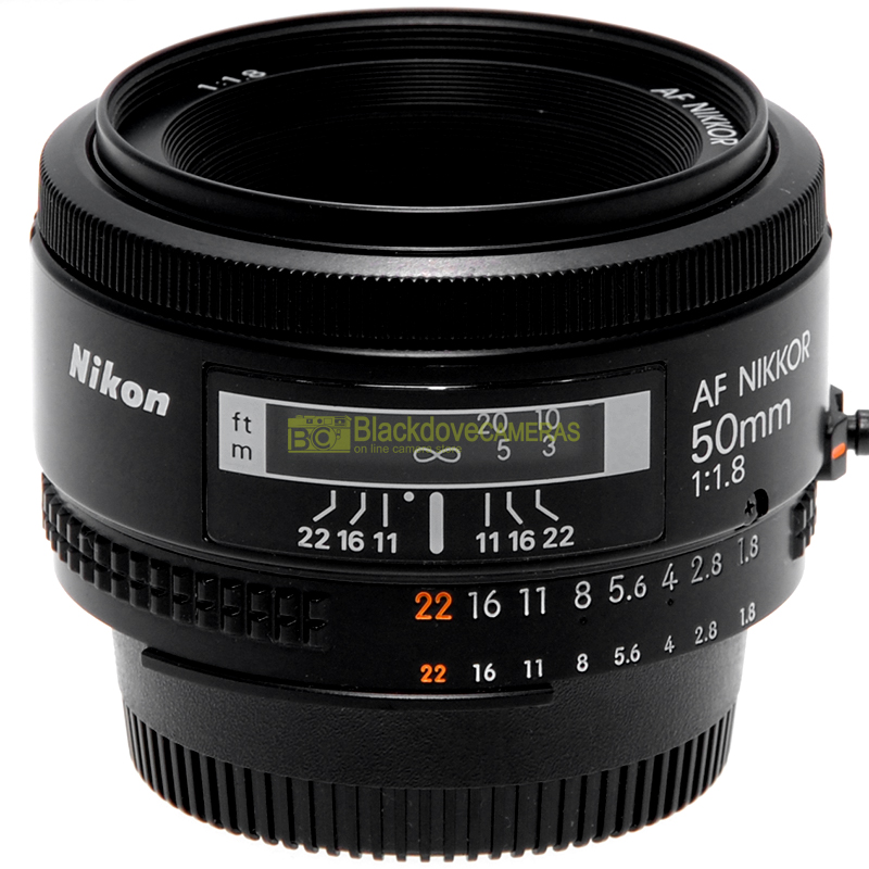 Nikon AF Nikkor 50mm f1,8 Obiettivo autofocus usato per fotocamere Made in Japan