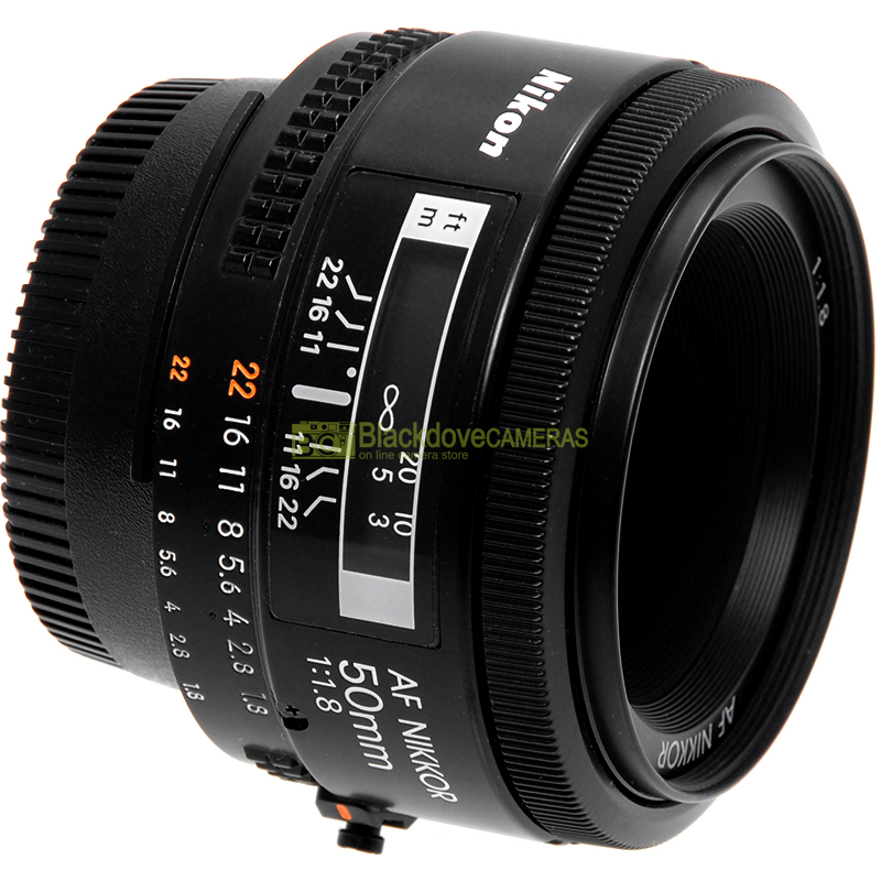 Nikon AF Nikkor 50mm f1,8 Obiettivo autofocus usato per fotocamere Made in Japan