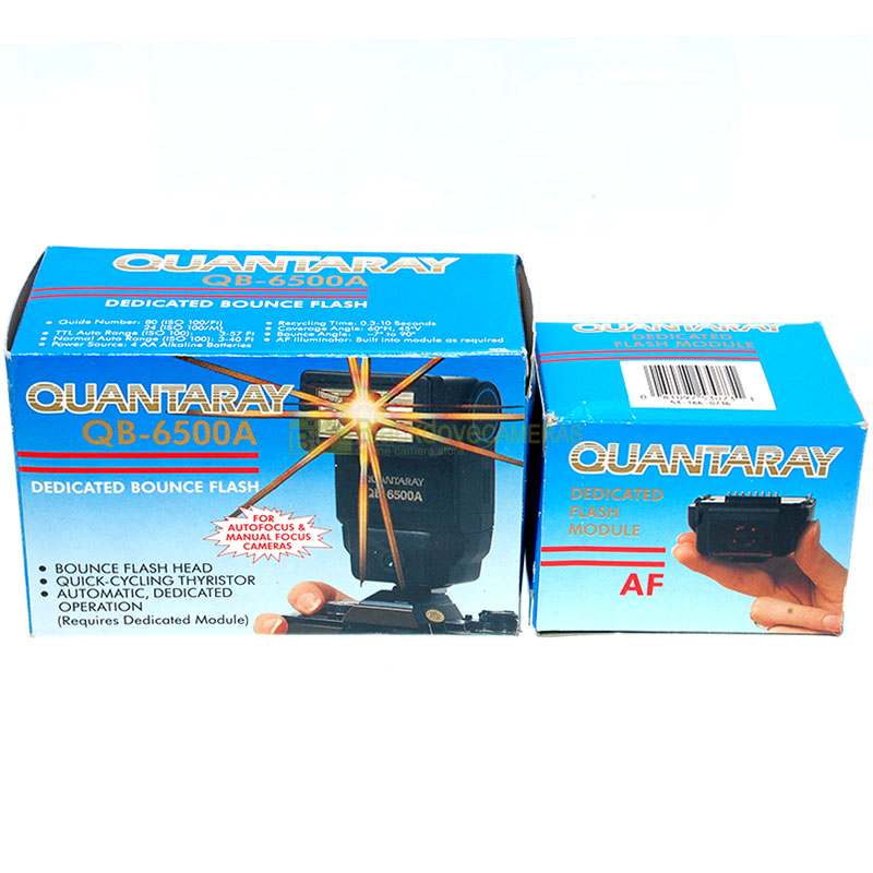 Flash Quantaray QB6500A TTL per fotocamere Minolta Dynax e Maxxum analogiche.