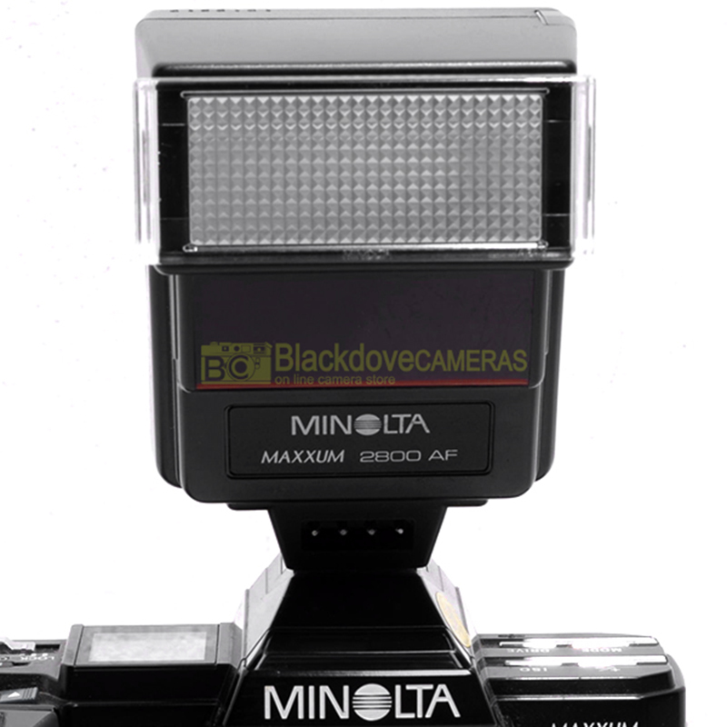 “Minolta flash 2800AF TTL per fotocamere a pellicola autofocus e manual focus”