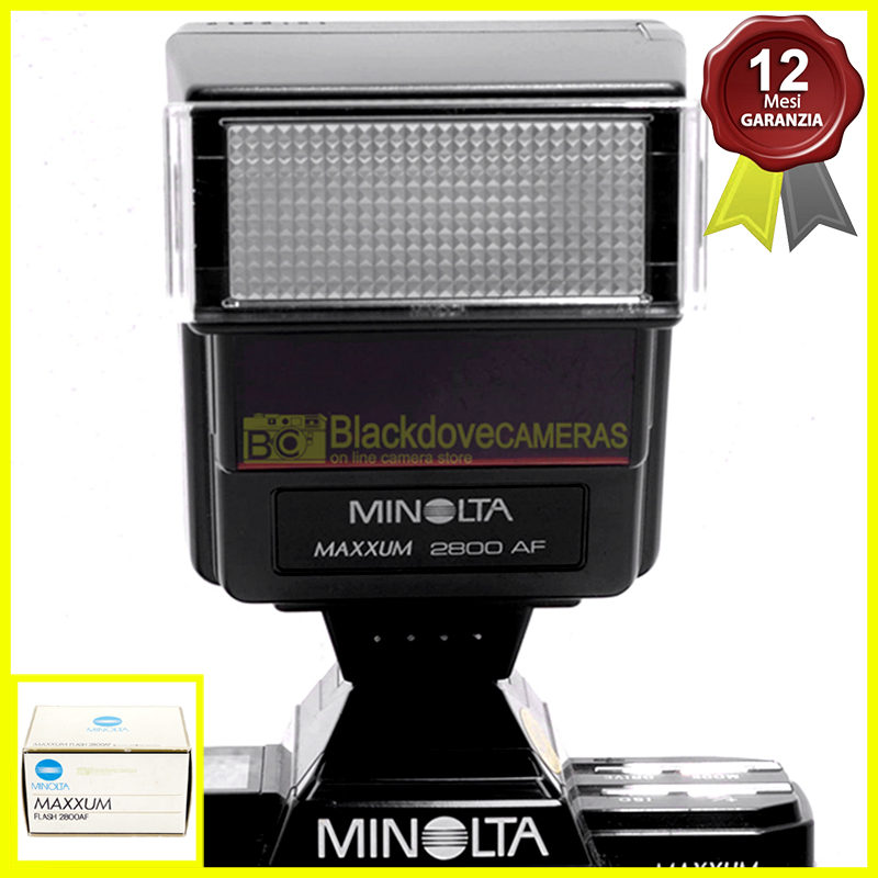 “Minolta flash 2800AF TTL per fotocamere a pellicola autofocus e manual focus”
