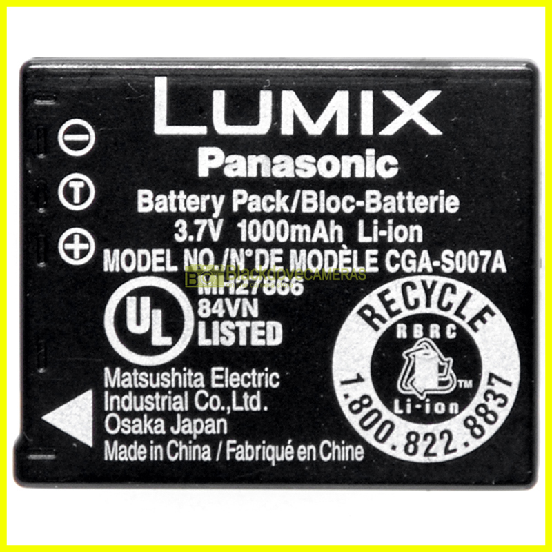 “Panasonic CGA-S007A batteria originale per fotocamere digitali Lumix.”