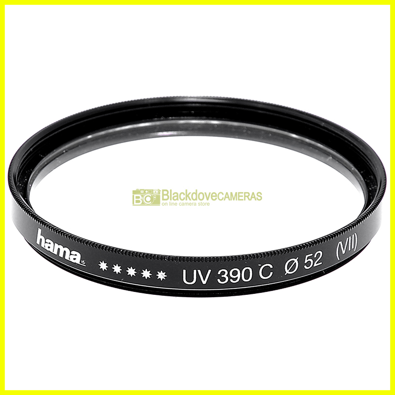52mm Filtro UV 390 C (VII) Hama a vite M52. Ultra Violet camera lens filter.