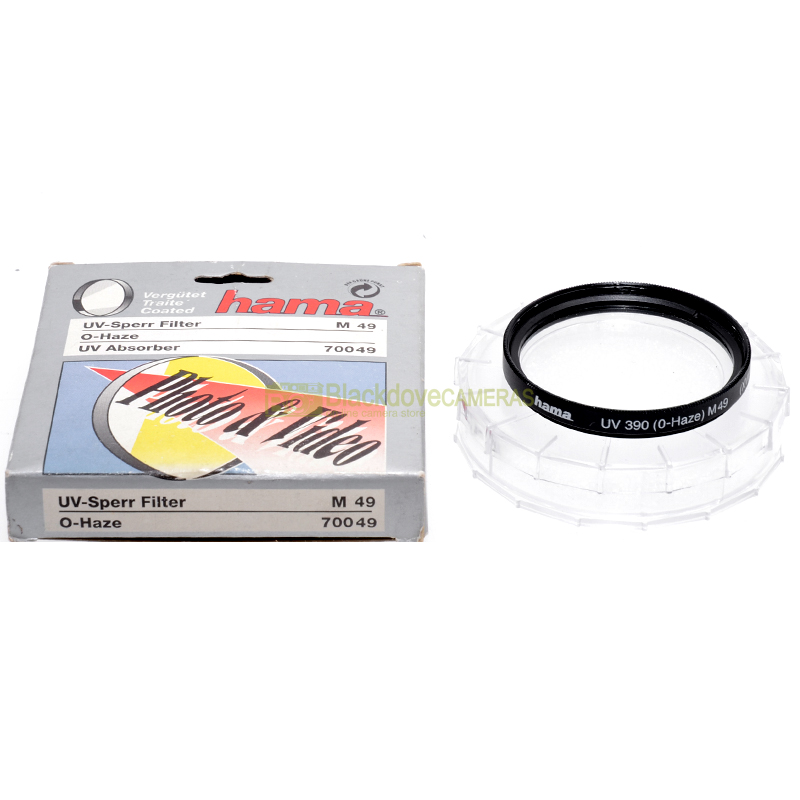 49mm. Filtro UV390 (O-Haze) Hama a vite M49. Ultra Violet camera lens filter.