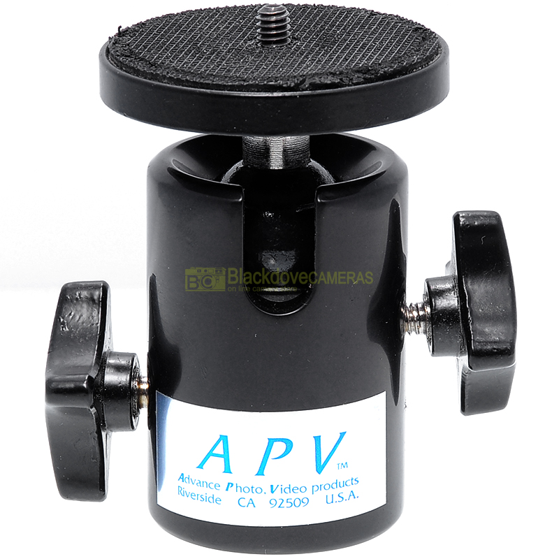 “Testa a sfera APV x treppiede per fotocamere pesanti e banchi ottici 4x5 pollici”