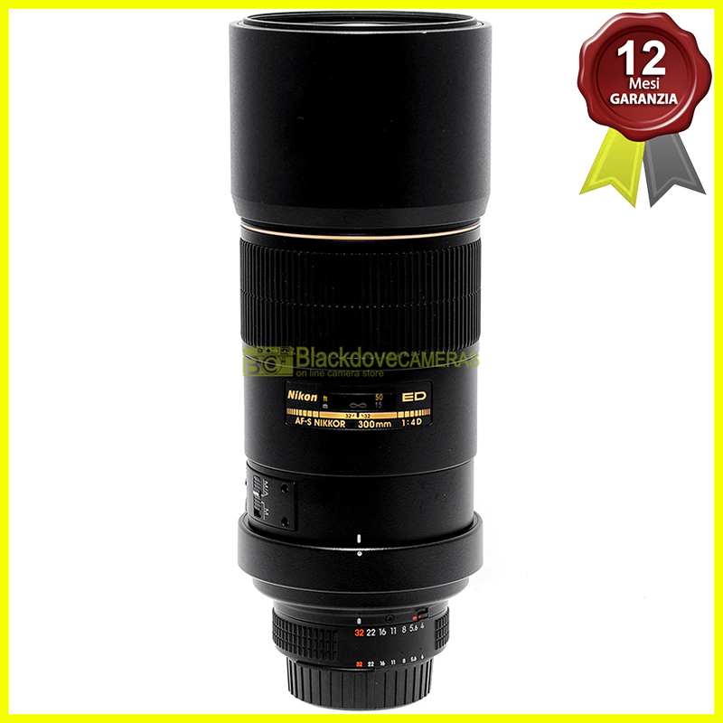 Nikon AF-S Nikkor 300mm f4 D ED Teleobiettivo Full Frame per fotocamere reflex