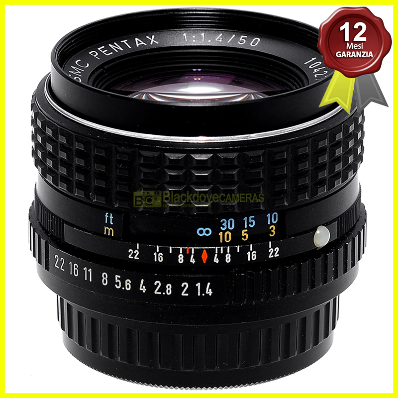 Pentax M 50mm f1,4 SMC obiettivo per fotocamere digitali e analogiche Manuali