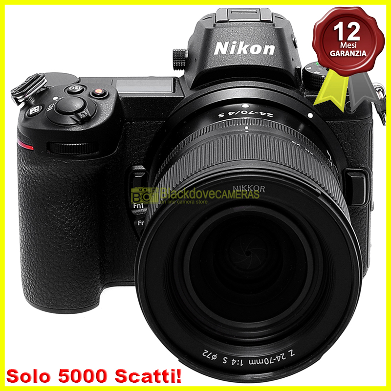 Nikon Z6 fotocamera digitale mirrirless Full frame con zoom Z 24/70mm f4 S