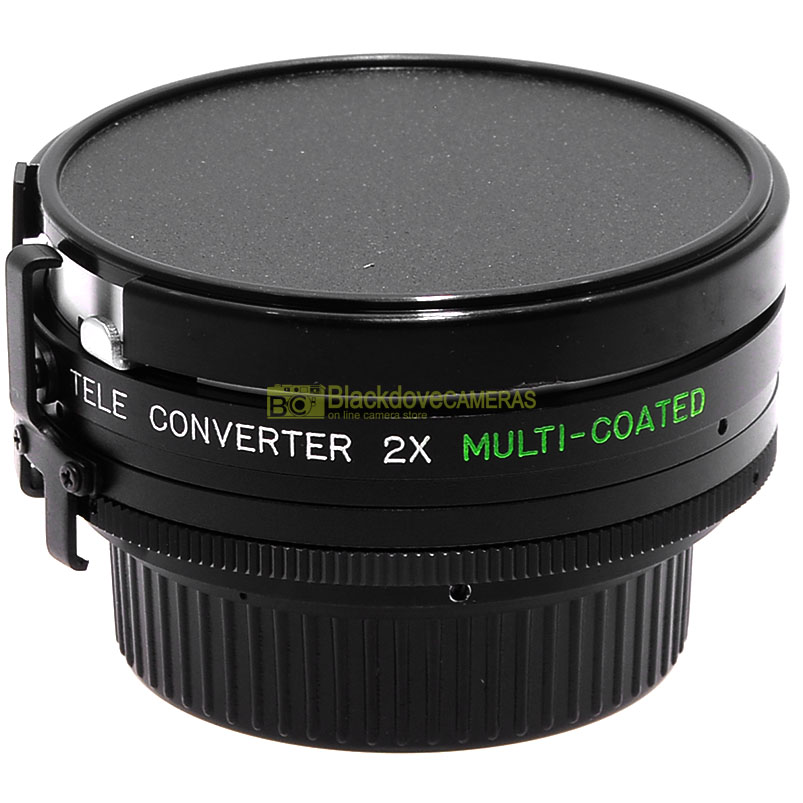 Moltiplicatore focale Kenlock 2x MC per fotocamere Minolta MD e MC. Duplicatore.