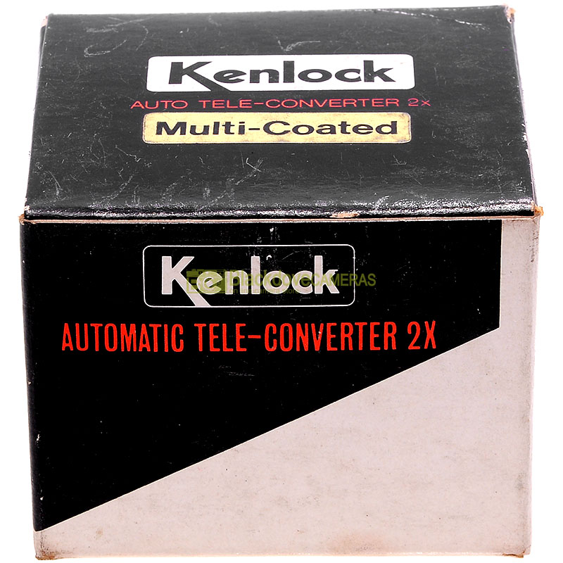 Moltiplicatore focale Kenlock 2x MC per fotocamere Minolta MD e MC. Duplicatore.