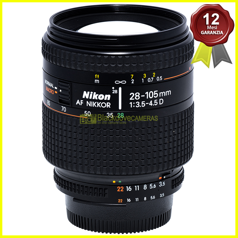 Obiettivo Nikon AF-D Nikkor 28/105mm f3,5-4,5 macro usato per fotocamere reflex
