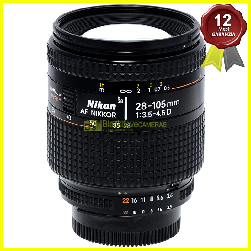 Obiettivo Nikon AF-D Nikkor 28/105mm f3,5-4,5 macro usato per fotocamere reflex