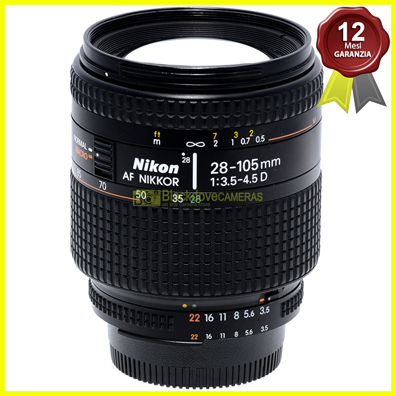 Obiettivo Nikon AF-D Nikkor 28/105mm f3,5-4,5 macro usato per fotocamere reflex