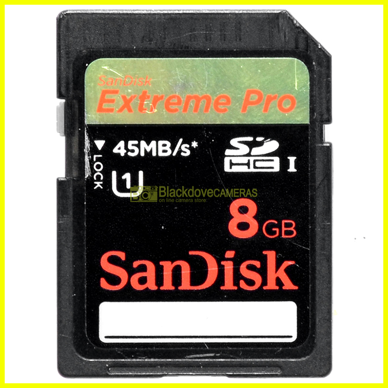 Scheda Secur Digital Sandisk Extreme Pro SDHC I 8Gb 45Mb/s. SD