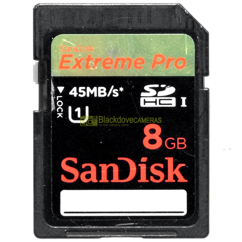Scheda Secur Digital Sandisk Extreme Pro SDHC I 8Gb 45Mb/s. SD