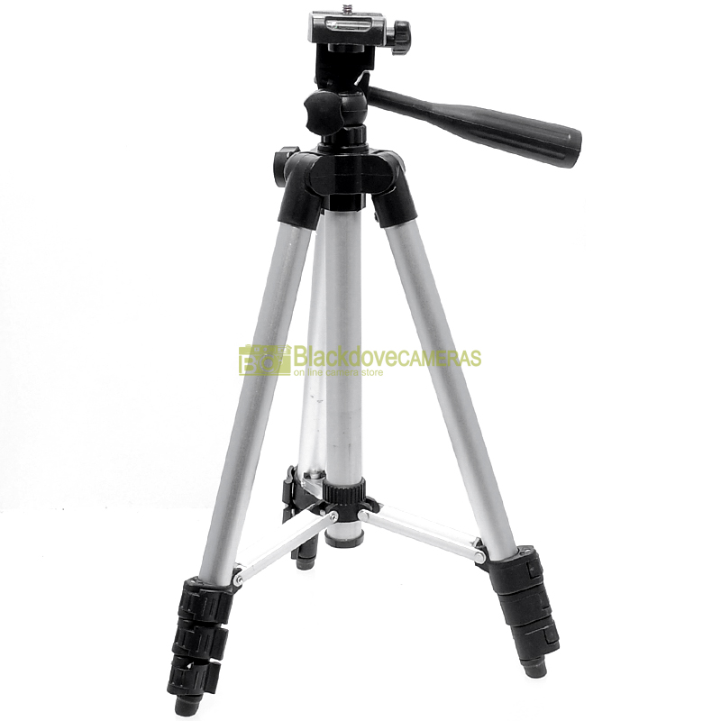 Treppiede universale leggero. Cavalletto per fotocamere cm. 35/105. Tripod.