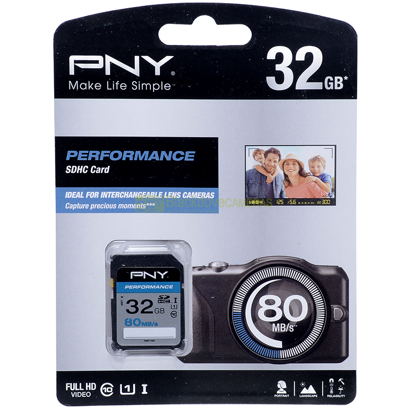 Scheda Secur Digital PNY Scheda di Memoria SDHC Elite Performance 32 GB 80 Mb/s
